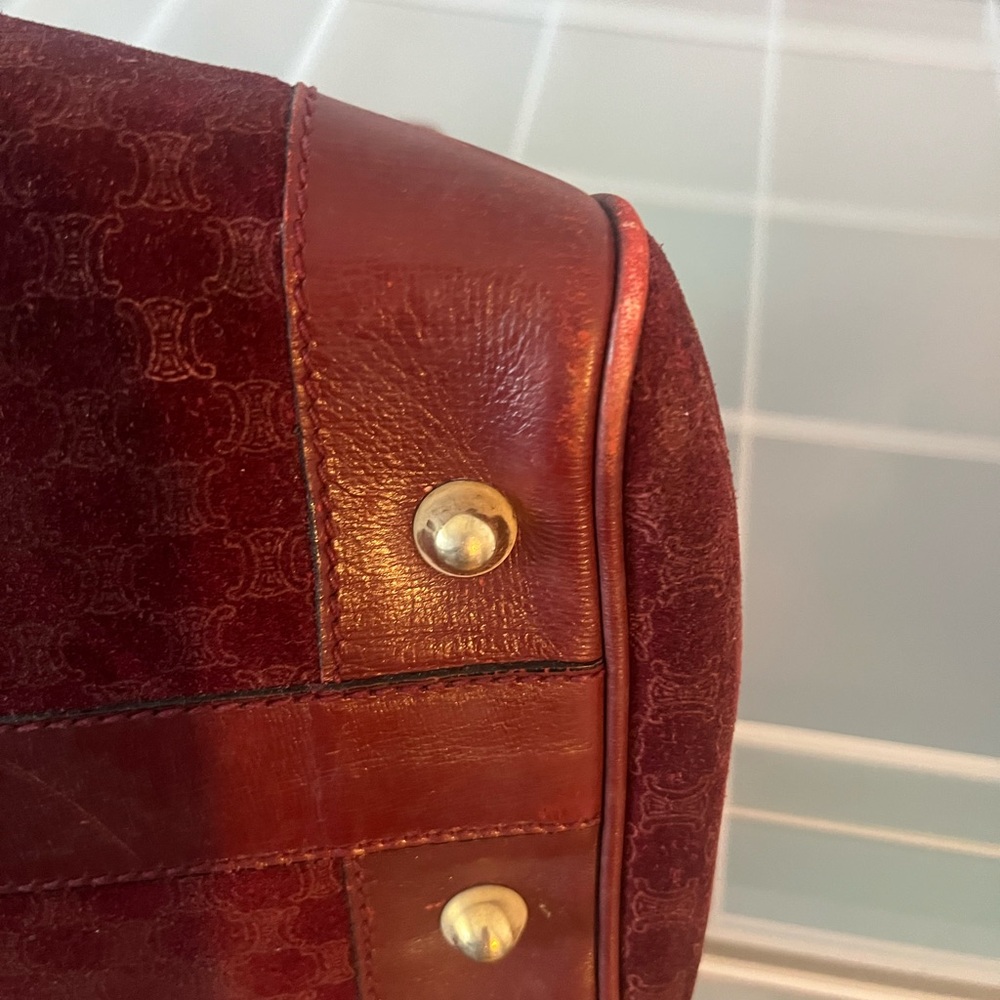 Celine Suede Boston Bag Large - Picture 11 of 15